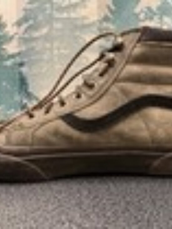 USED Vans SK8-HI Corduroy High Top Sneakers Mens 8.5 Womens 10 Lace Up Gray - Picture 5 of 12